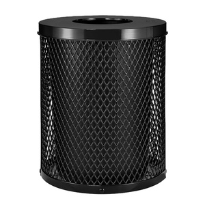 Contenitore per rifiuti in metallo espanso per esterni, bidone della spazzatura per parchi, strade, centri commerciali e aree pubbliche - Product Image 1