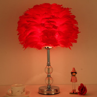 2023 Usine Vente Directe Rose En Forme De Coeur Cristal Hémisphère Plume Lampe De Bureau Salon Hôtel Villa en Stock