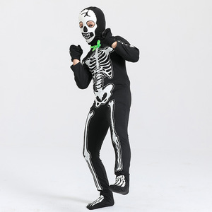 Disfraz <span class=keywords><strong>de</strong></span> calavera <span class=keywords><strong>de</strong></span> <span class=keywords><strong>terror</strong></span> para niños, ropa <span class=keywords><strong>de</strong></span> esqueleto que brilla en <span class=keywords><strong>la</strong></span> <span class=keywords><strong>oscuridad</strong></span> para baile, Carnaval, fiesta <span class=keywords><strong>de</strong></span> Cosplay, <span class=keywords><strong>película</strong></span> <span class=keywords><strong>de</strong></span> TV - Product Image 3