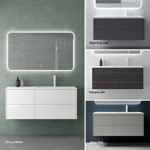 <span class=keywords><strong>Mobile</strong></span> <span class=keywords><strong>Bagno</strong></span> Sospeso Modulare Doporro Tedesco in Pietra Artificiale con Finitura Lucida e Design Divisibile - Product Image 4