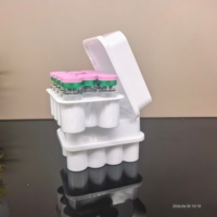Boîte de stockage stérile pour vaccins, personnalisée, 3 ml, 10 pièces, en plastique, pour petits flacons, blanche et opaque, vente en gros