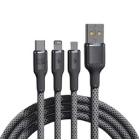 Kabel Pengisi Daya Ponsel Tiga-dalam-Satu 120w Super Cepat, Kabel Data Android Tipe-C