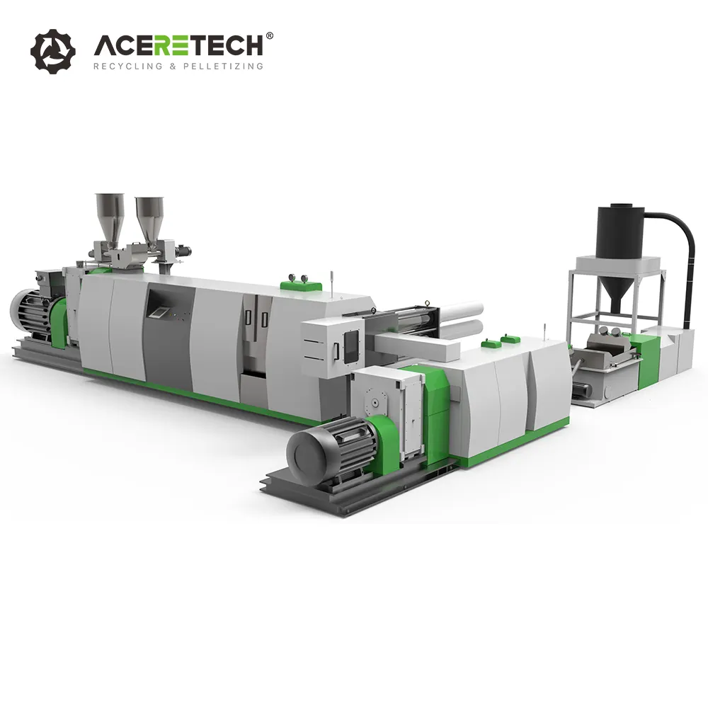 Реклама пластмассы для переработки двухступенчатый Одношнековый Рециркулирующий пластиковый гранулятор для жесткого пластика