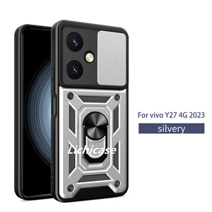 Lichicase ฝาหลังป้องกันหลายชั้นสำหรับ <span class=keywords><strong>VIVO</strong></span> X200 Pro 5G TPU PC ห่วงโลหะขาตั้งเคสโทรศัพท์มือถือ - Product Image 1
