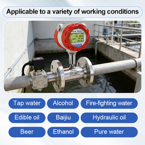 RS485 4-20mA Impuls-Turbinen-Durchflussmesser mit Display, Intelligenter Turbinen-Durchflussmesser für Wasser, Kraftstoff, Diesel, Benzin - Product Image 5