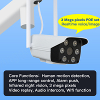 Cámara de Vigilancia WIFI IP65 con Luz LED Solar para Calle, Visión Nocturna Infrarroja, Intercomunicador de Audio, Control por Aplicación, Monitor a Todo Color, Precio de Conjunto Completo