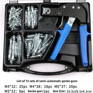 Kit d'outils manuel pour rivets d'ancrage mural creux en acier allié zingué, classe 8 KHC M4 M5, pour fixation sur plaques de plâtre et cloisons sèches - Product Image 6