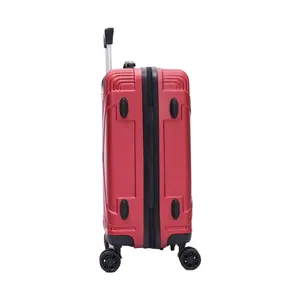 Valise à roulettes rouge unisexe tendance 20 "/24"/28 "pouces Valise à main rigide et durable en ABS pour le voyage
