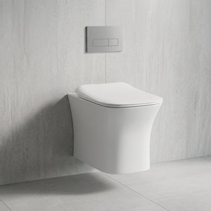 WC en céramique carré de style européen avec siphon en S, sanitaires pour salle de bain - Product Image 1