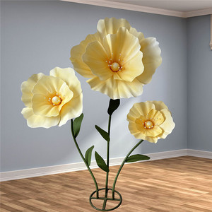 Espuma de simulación de alta calidad, flor de amapola grande, flores gigantes multicolores para escenario de boda, diseño de ventana, decoración de fondo - Product Image 1