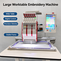 Machine à broder numérique à 9 aiguilles pour travaux de broderie de petits cœurs et d'étoiles