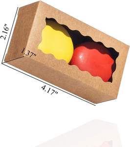 Petites boîtes à friandises avec fenêtre - 35 pièces Boîte à bonbons pour chocolats <span class=keywords><strong>et</strong></span> friandises de boulangerie Pouces Petites boîtes de boulangerie Marron naturel - Product Image 1