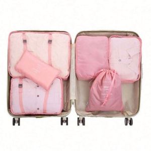 Custom Logo Foldable Suitcase Organizer <b>Compression</b> Packing Cubes Sets Luggage Storage <b>Bag</b> for Travel - Product Image 5