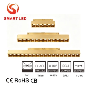Surface Mounted Ultra-thin 48v Dimmable <b>LED</b> Magnetic Track <b>Light</b> Mini COB Spotlight 20mm Rail Linear System 24/36 Beam Angle - Product Image 2