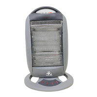 Chauffe halogène électrique 1200W infrarouge radiant 3 tubes chauffants tête de secousse rotative de haute qualité avec poignée de commutation