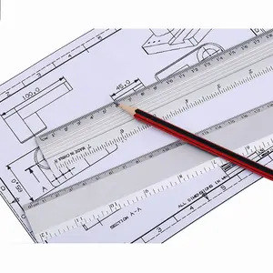 Benutzer definierte Promotion-Skala Metall Aluminium Lineal 30cm gerade Aluminium legierung Metall Lineal