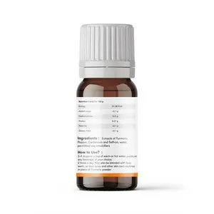 10ml <b>Dropper</b> <b>Bottles</b> | Turmeric Extract Drops | Curcuma longa | Anti-inflammatory, joint health, immunity | Curcumin, Turmerone - Product Image 4