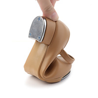 Chaussures de claquettes professionnelles pour femmes, en cuir noir et beige avec semelles intermédiaires en PU et plaques en aluminium, marque Octavia, pour la danse jazz.
