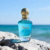 Flacon de parfum en verre épais de luxe personnalisé, design spécial, 30 ml, 50 ml, 100 ml, vaporisateur à fine brume avec bouchon en bois