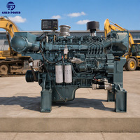 GOLD POWER Euro 2 Emissions-Marinebootmotor Elektrischer Start Wassergekühlt 4-Takt Zylinder 295kW 11,596L Wettbewerbsfähig
