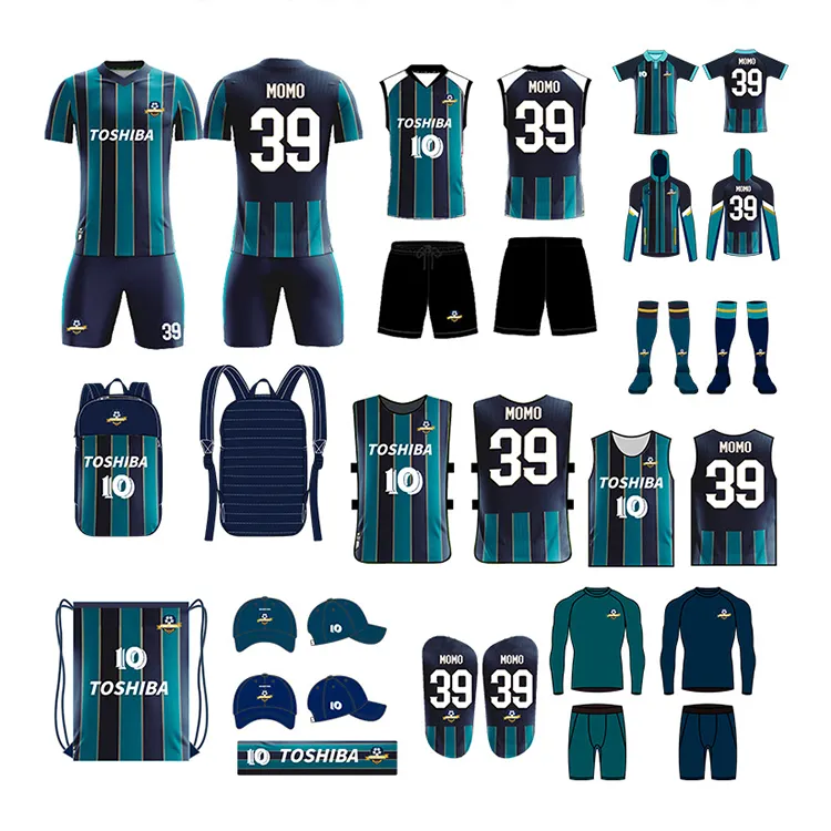 Full Sublimation Men Soccer Football Jerseys Set Football Team Jersey Custom Football Uniforms For Team Sets