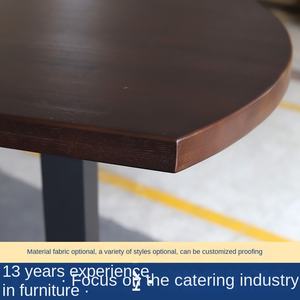 अमेरिकी विंटेज लोहे ठोस लकड़ी डाइनिंग टेबल आधुनिक बार बिस्ट्रो हाई फुट डिजाइन फैक्टरी थोक होटल रसोई के लिए - Product Image 2