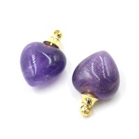 Diffuseur d'énergie en pierres précieuses, flacon de parfum et d'huiles essentielles, pendentif en pierre naturelle de 20 mm en forme de cœur, flacon de parfum en cristal