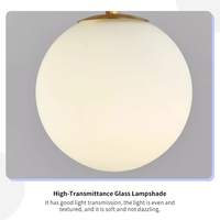 Lampe suspendue moderne, décoration nordique pour chambre à coucher, métal laiton doré, globe en verre blanc, LED, luxe, minimaliste, art, anneau ovale, luminaire suspendu