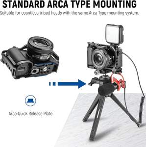 NEEWER-Jaula de aluminio para cámara, dispositivo de grabación de vídeo, placa QR tipo Arca, con rosca de <span class=keywords><strong>1</strong></span>/4 ", compatible con <span class=keywords><strong>Sony</strong></span> <span class=keywords><strong>1</strong></span>/2/2" - Product Image 4