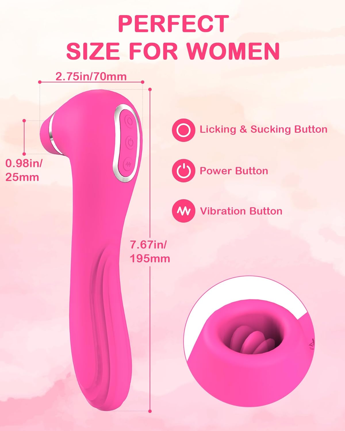 Women's 4-in-1 Clitoral G-Spot Vibrator - 9 Vibrations & Modes