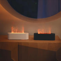 Portable Mini USB Flamme Lumière Huile Essentielle Humidificateur Lampe De Table Aromathérapie Diffuseur Brumisateur