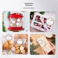 Étiquettes cadeaux de Noël personnalisées autocollantes imprimées, papier autocollant rond, étiquettes cadeaux de Noël pour l'emballage des cadeaux