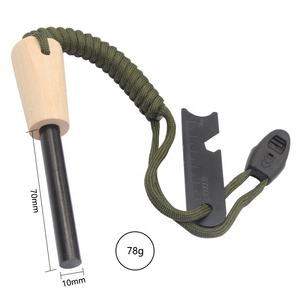 3/8 pouces Texas Bushcraft Ferrocerium Ferro Rod Flint Fire Starter Manche en bois Survival <span class=keywords><strong>Firesteel</strong></span> - Product Image 4