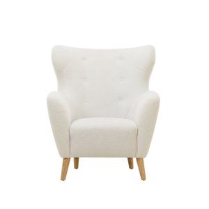 Boucle bras chaises blanc moderne crème laine teddy tissu <span class=keywords><strong>fauteuil</strong></span> 1 places monoplace canapé d'ameublement - Product Image 4