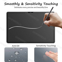 Protecteur d'écran Paperfeel pour Samsung Tab S7/S8/S9, film texturé en papier mat, compatible avec le stylet S, résistant aux rayures