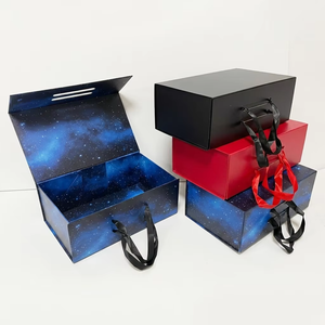 Boîtes en papier personnalisées en gros pour vêtements, jouets et cadeaux, avec poignée, emballages cadeaux en papier personnalisés avec logo - Product Image 3