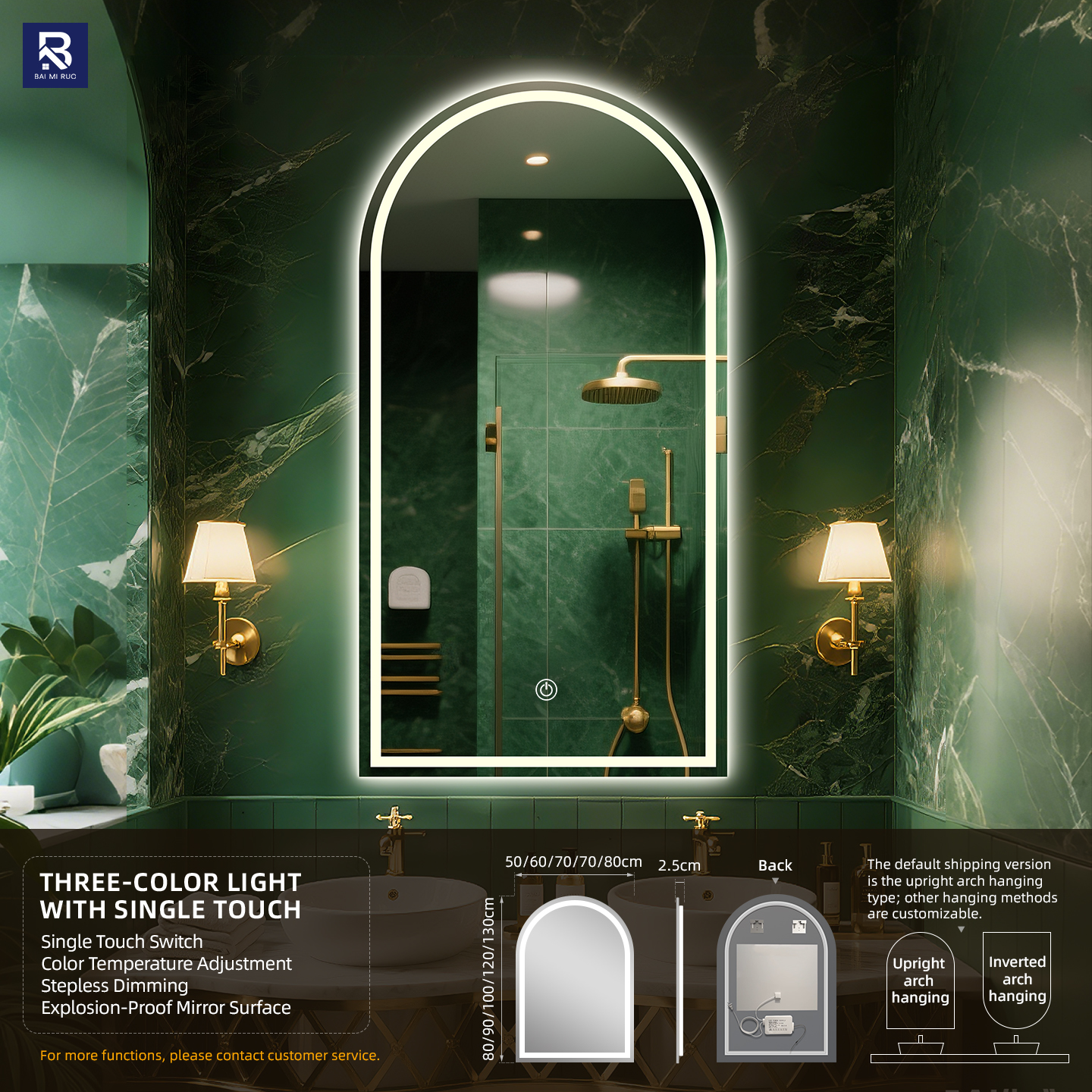 Un solo toque + 3 temperaturas de color