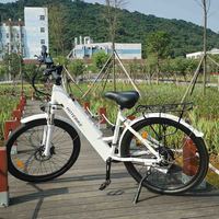 Sepeda Urban Elektrik 48V 26 Inci, 750W Hub Tanpa Sikat Gigi-Motor 13AH 14AH Baterai Tersembunyi Sepeda E dengan Kunci