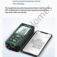 Télémètre laser vert SW 50G, portée 50 m, diffusion vocale, mesure portable pour travaux intérieurs et extérieurs