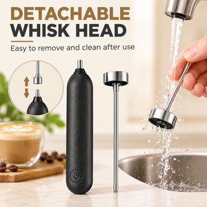 Espumador de Leche Recargable, Batidor Eléctrico de 6000 RPM con Varilla Desmontable de Acero Inoxidable para Café y Matcha - Product Image 2
