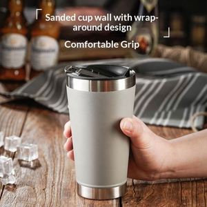 Prix d'usine – Nouvelle tasse à bière isotherme en acier inoxydable à double paroi de 16 oz, écologique, avec ouvre-bouteille intégré et design mignon personnalisable - Product Image 3