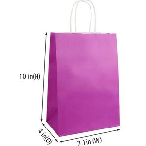 Paper Gift <b>Bags</b> with Handles Kraft for Party Shopping Color Retail Christmas Birthday Wedding Premium Paper Packaging <b>Bag</b> - Product Image 2