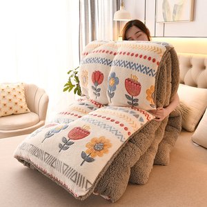<span class=keywords><strong>Couette</strong></span> en <span class=keywords><strong>polaire</strong></span> double face réversible en coton vintage imprimé, taille king size, pour usage domestique et hôtelier, vente en gros - Product Image 3