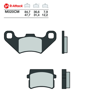 Plaquettes de frein moto R-Attack M020CM avant carbone-céramique homologuées R90 - Product Image 1