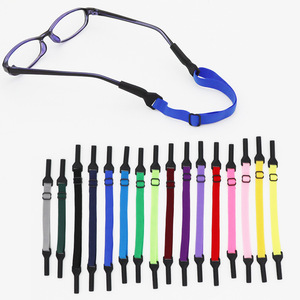 Vente en gros de sangles élastiques en caoutchouc pour lunettes, lanière de lunettes épaissie antidérapante réglable pour lunettes de sport - Product Image 1