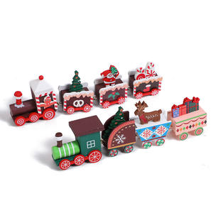 New <b>Christmas</b> Decorations Ladder Shape Fawn Santa Claus Train Table Top Ornaments Holiday Supplies - Product Image 6