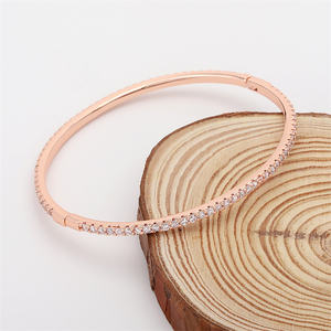 JXX vente en gros de bijoux minimalistes pour femmes, bracelets en zircon coloré, bracelet en cuivre plaqué or 24k - Product Image 4