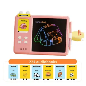 Montessori OEM Educational Learning Machine LCD Writing Drawing Tablet Autism Sensory Toy with English Talking Flash Cards