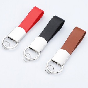 Llaveros de Cuero Ecológicos con Logotipo Personalizado en Relieve, de Aleación de Zinc, para Hombre y Mujer, en Rojo, Negro, Azul y Marrón, al por Mayor - Product Image 2