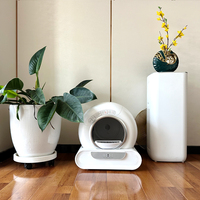 Robot listrik pintar cepat membersihkan sendiri, baki Toilet ruang besar dengan aplikasi otomatis Remote Control, kotak sampah kucing otomatis